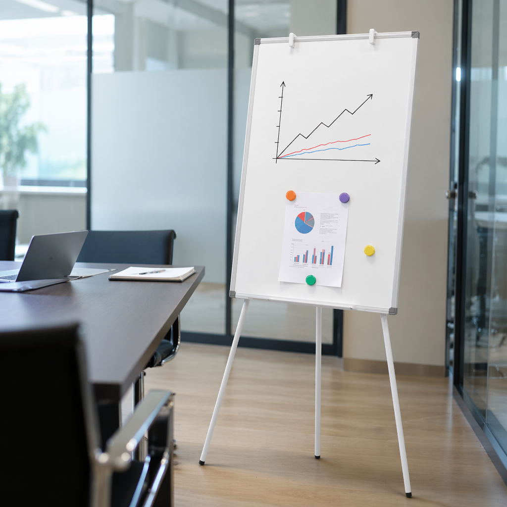 Tripod Magnetic Dry Erase Easel, Height Adjustable Portable Whiteboard for Home, Office & Classroom