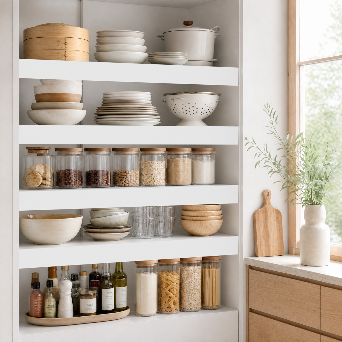 5‑pack durable pvc wire shelf covers, 0.31‑inch thick waterproof shelf liners designed for pantry, closet and kitchen wire rack shelving protection