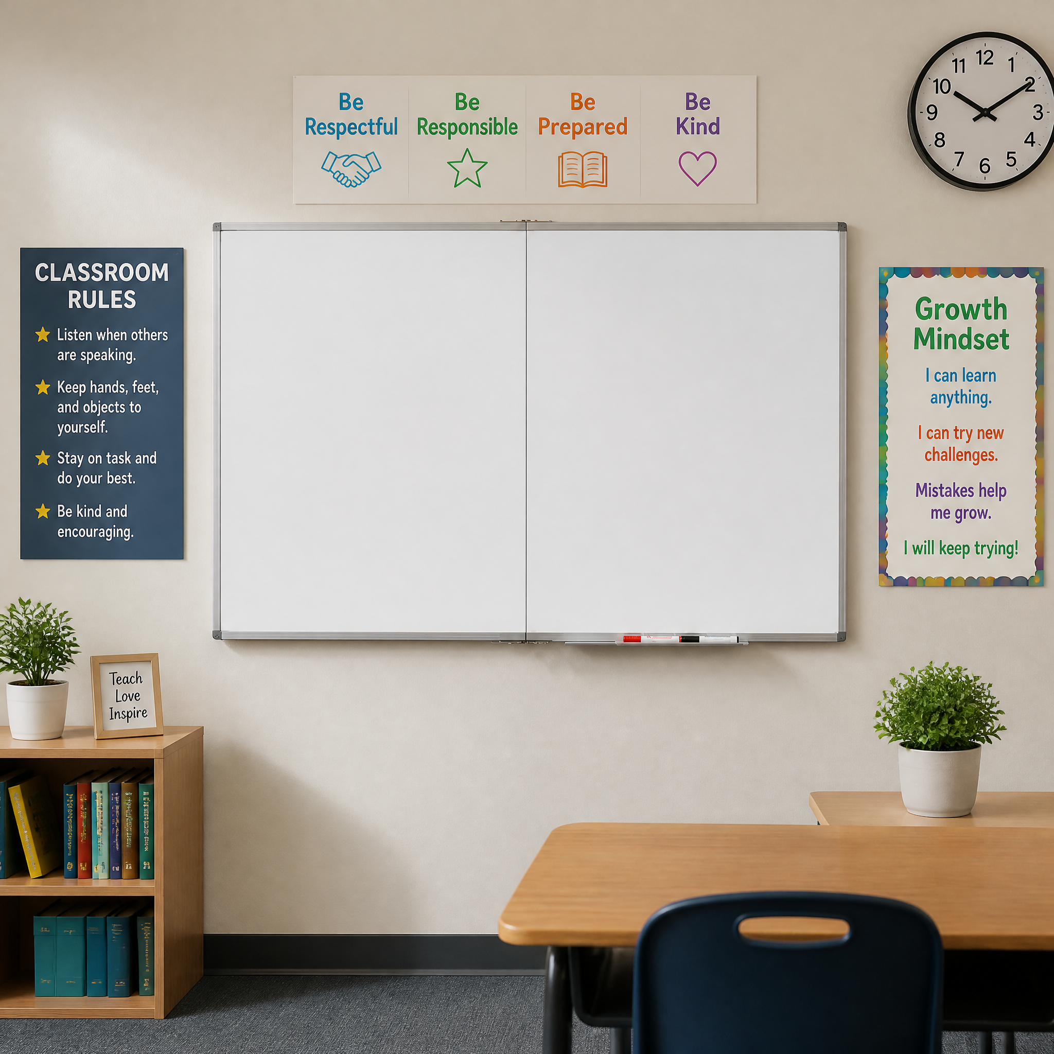 Wall-Mounted Magnetic Dry Erase Board, Large Wall Whiteboard for Home, Office and Classroom