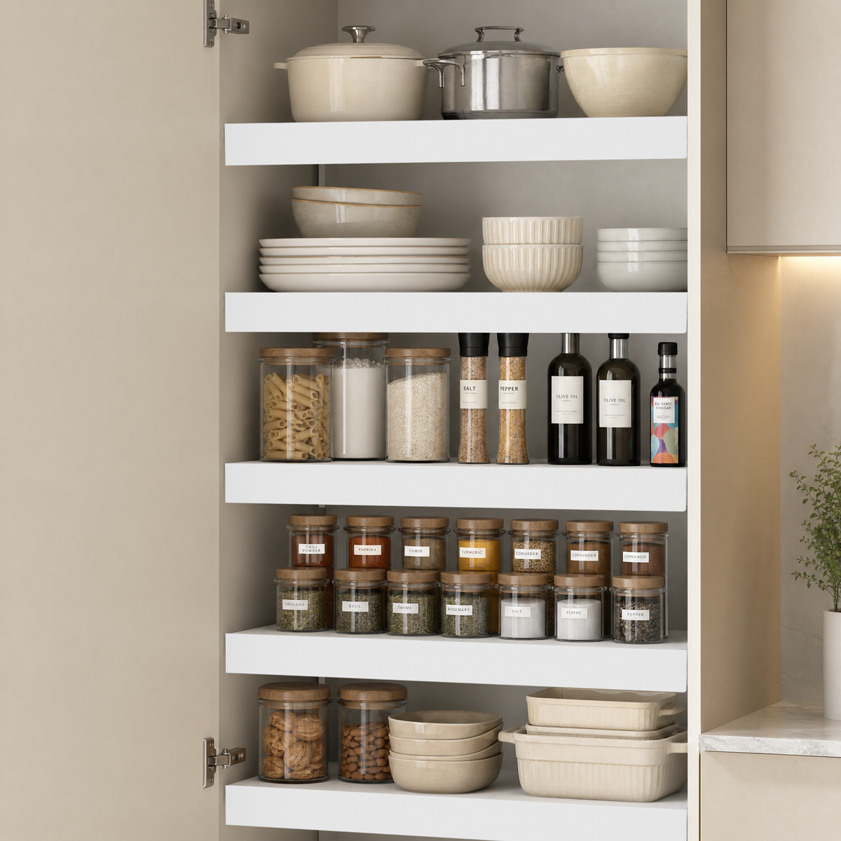 5‑pack durable pvc wire shelf covers, 0.31‑inch thick waterproof shelf liners designed for pantry, closet and kitchen wire rack shelving protection
