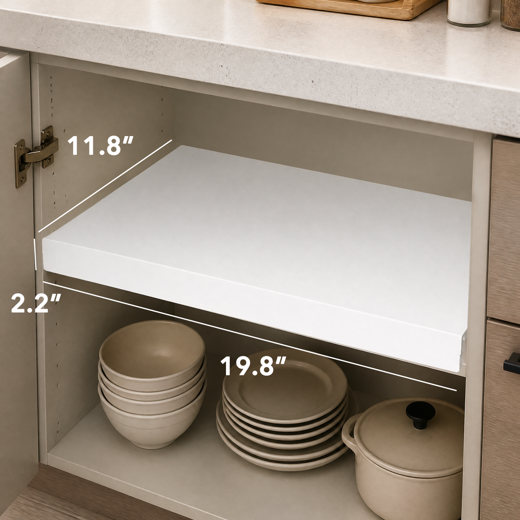4‑pack durable pvc wire shelf covers, 0.31‑inch thick waterproof shelf liners designed for pantry, closet and kitchen wire rack shelving protection