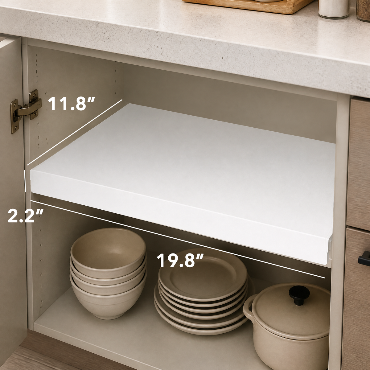 4‑pack durable pvc wire shelf covers, 0.31‑inch thick waterproof shelf liners designed for pantry, closet and kitchen wire rack shelving protection